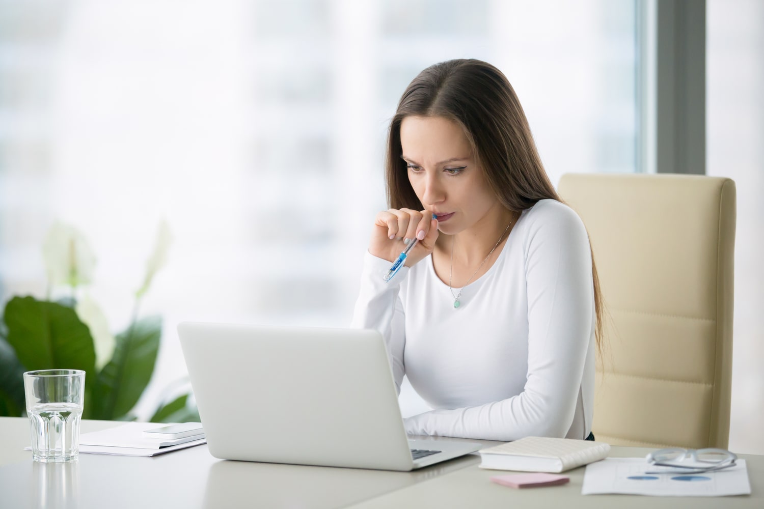 woman with a laptop